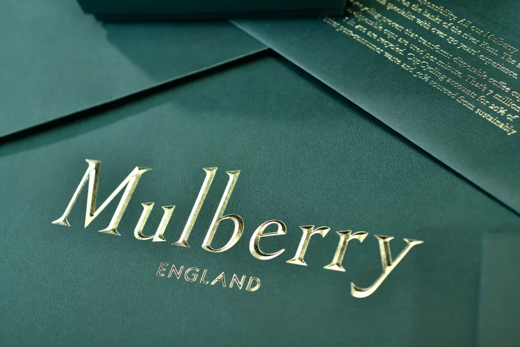 Mulberry branded retail paper bag packaging — Made by Classic