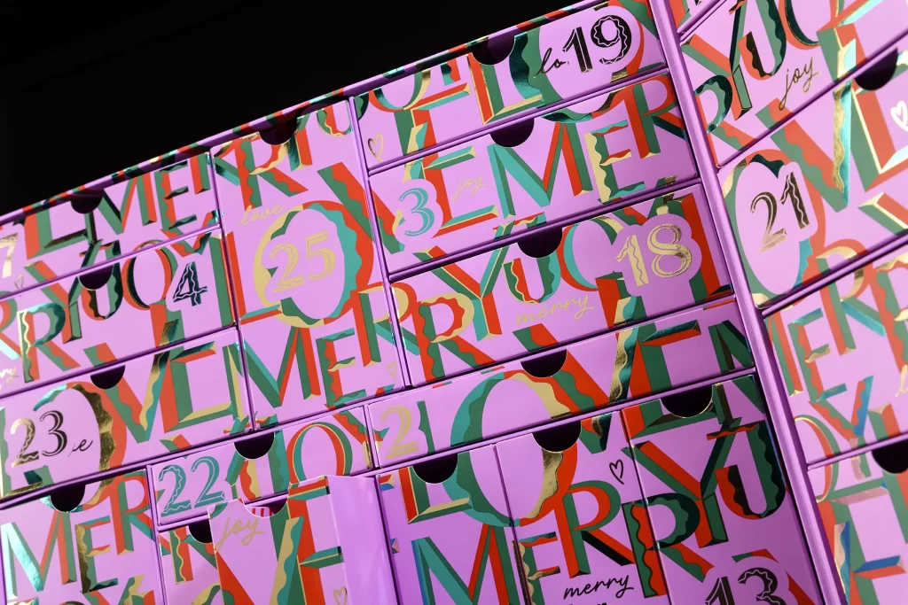 Space NK advent calendar packaging 2025 drawers — Made by Classic