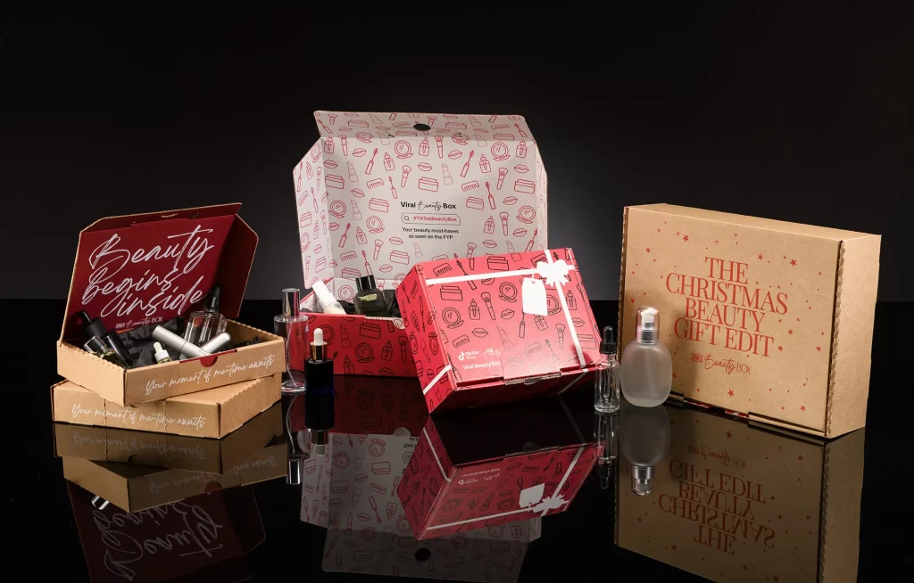 OK! Beauty Box e-commerce packaging — subscription, Christmas and TikTok box — Made by Classic
