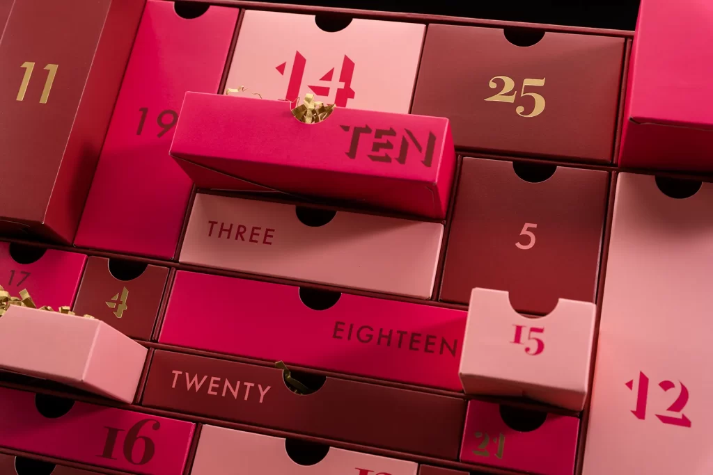 OK! Beauty Box advent calendar packaging drawers — Made by Classic
