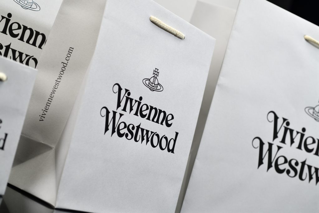 Vivienne Westwood branded retail paper bag packaging — Made by Classic