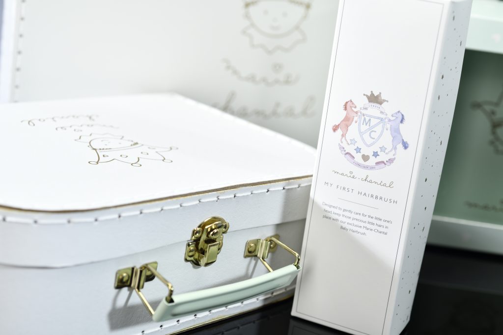 Marie Chantal My First collection bespoke product packaging — Made by Classic