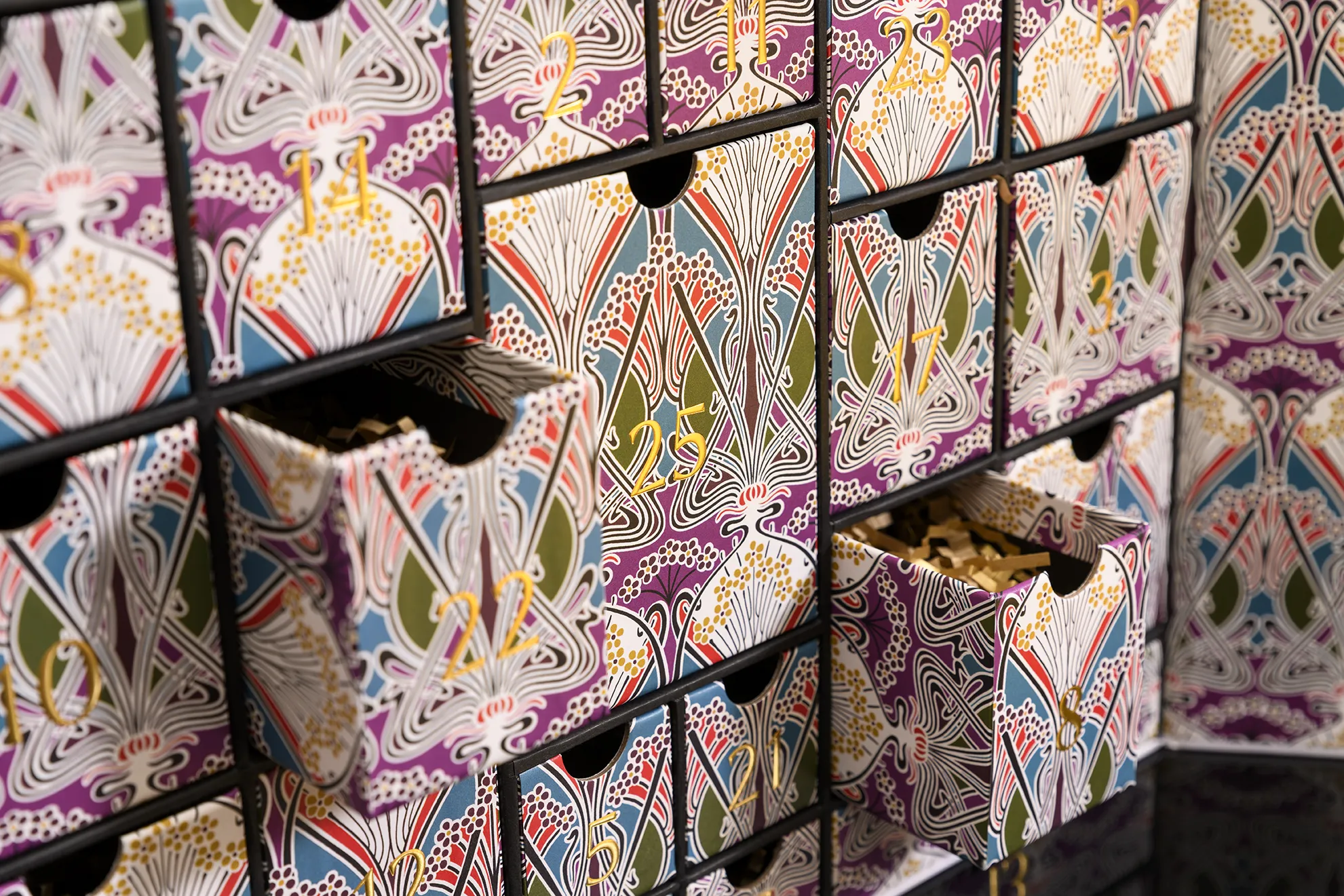 Liberty beauty advent calendar packaging drawers — Made by Classic