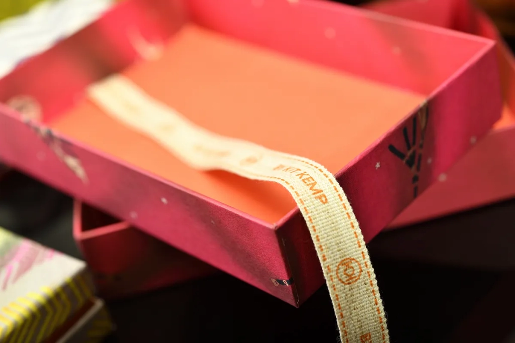 Firmdale Kit Kemp custom branded ribbon accessory — Made by Classic