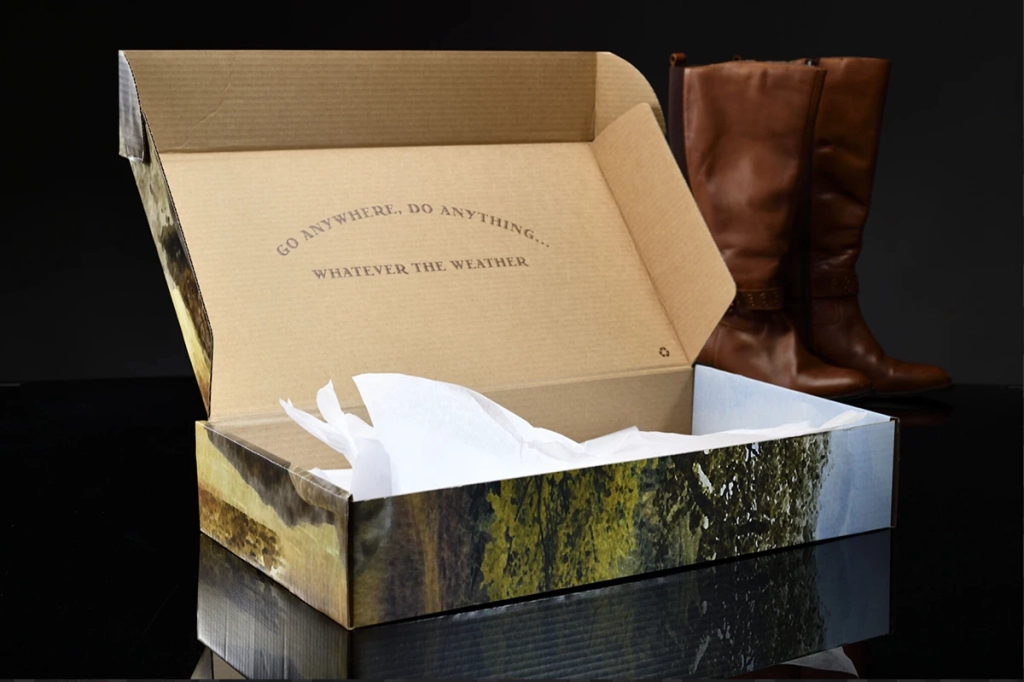 Penelope Chilvers e-commerce box packaging open — Made by Classic