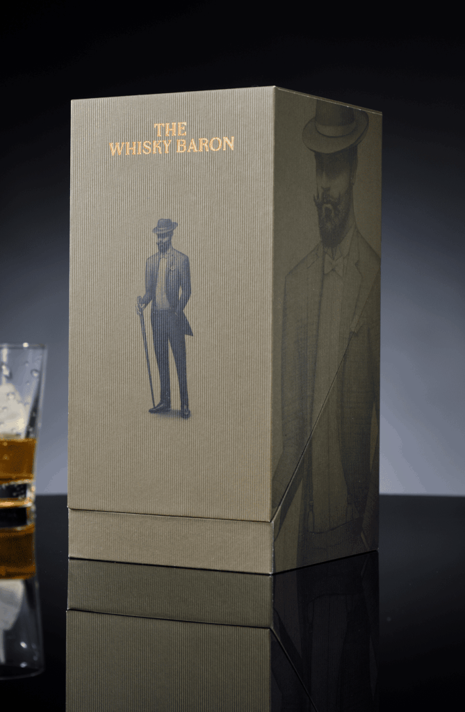 The Whiskey Baron whiskey case product packaging — Made by Classic