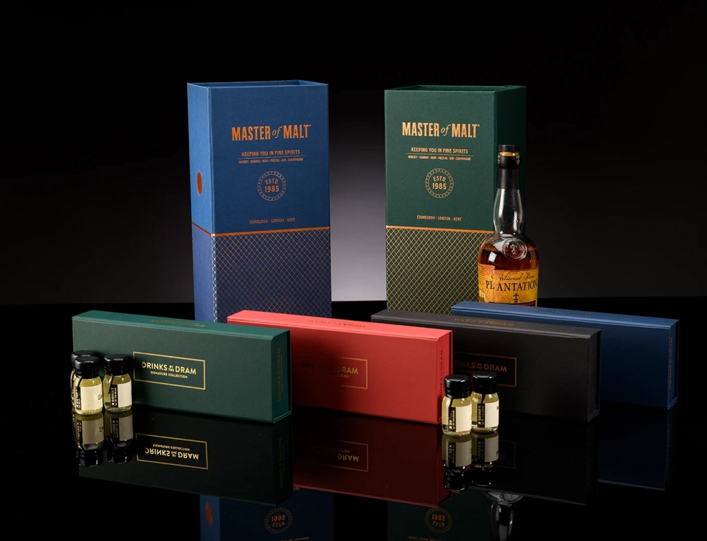 Master of Malt spirits product packaging boxes — Made by Classic