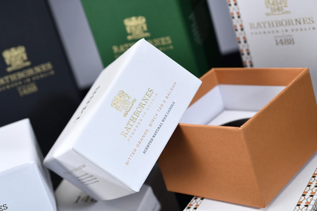 Rathbornes diffuser product packaging box — Made by Classic