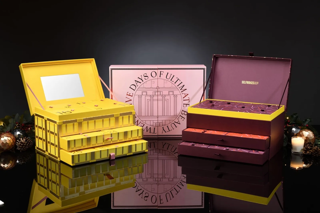 Selfridges beauty advent calendar packaging 2022, 2023 and 2025 group — Made by Classic