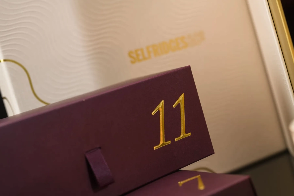 Selfridges VIP beauty advent calendar drawer packaging — Made by Classic